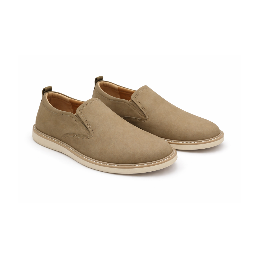 Suede Slip-On Beige Shoes